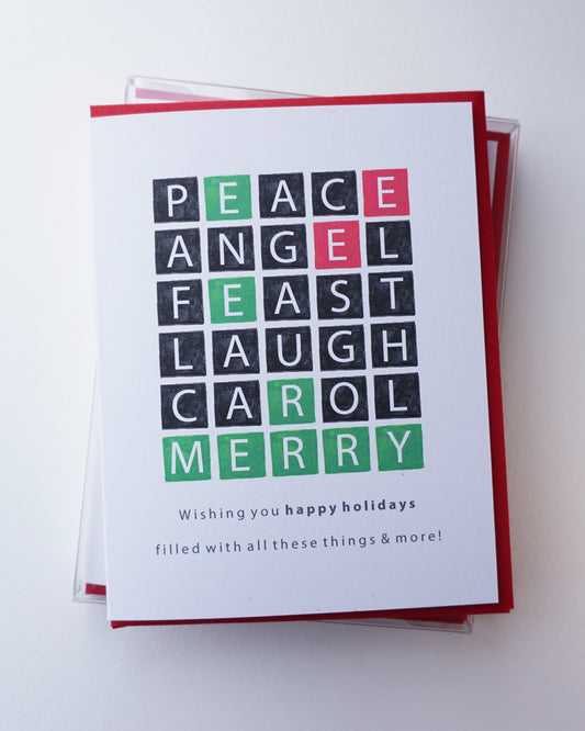 Happy Holidays Corporate Eye Chart Cards