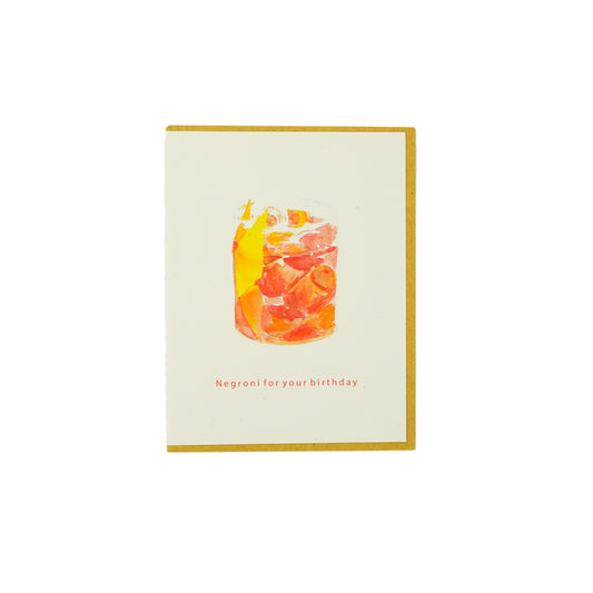 'Negroni for your birthday’ Birthday Greeting Card