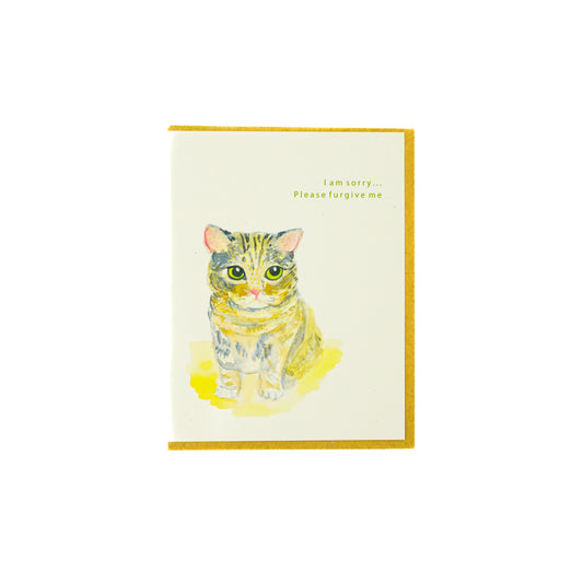 "I'm sorry, please fur-give me" Greeting Card