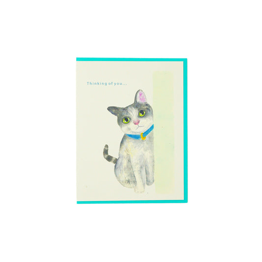 'Thinking of You' Greeting Card for Cat Lovers