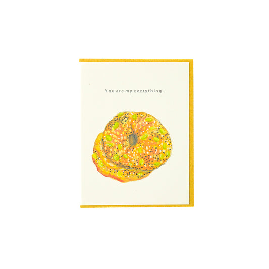 'Thank you for everything (bagel)' Greeting Card