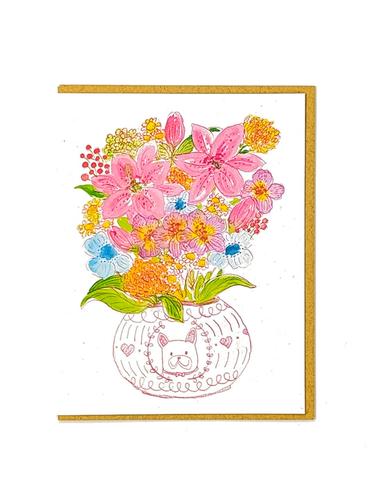 'Flower Bouquet' Greeting Card
