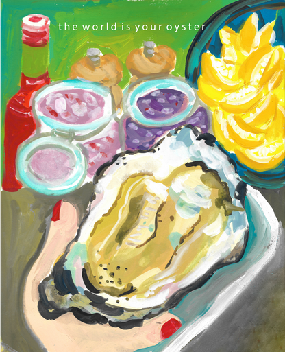 'The World's Your Oyster' Greeting Card