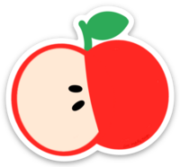 Apple a day keeps the doctor away Sticker