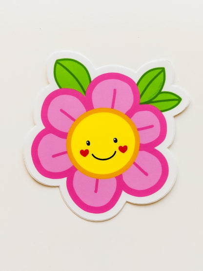 Happy Pink Flower Sticker